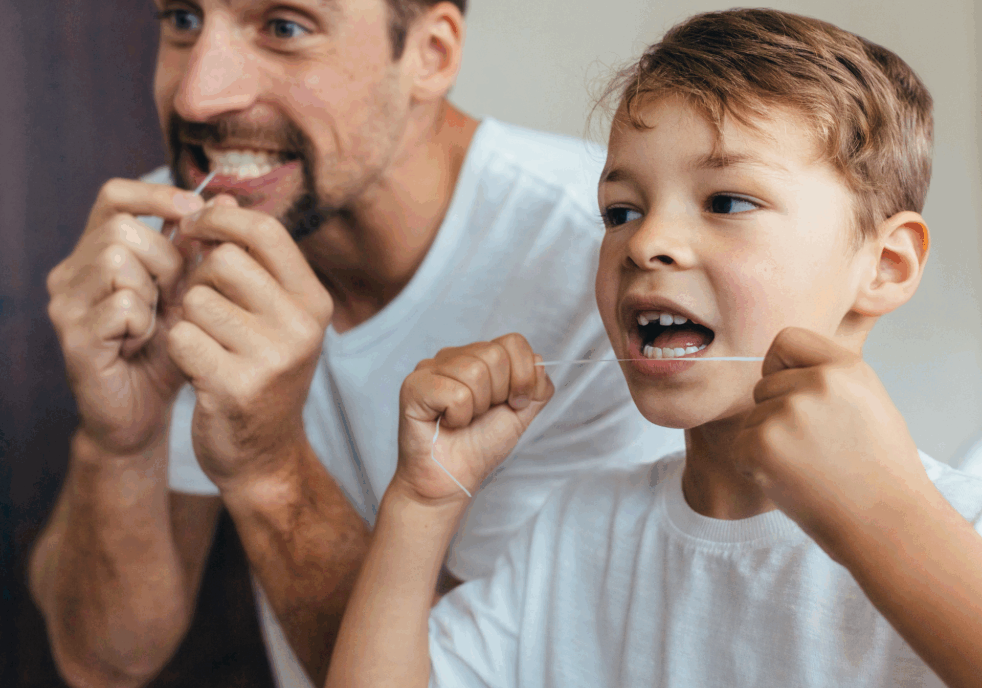 Teeth flossing